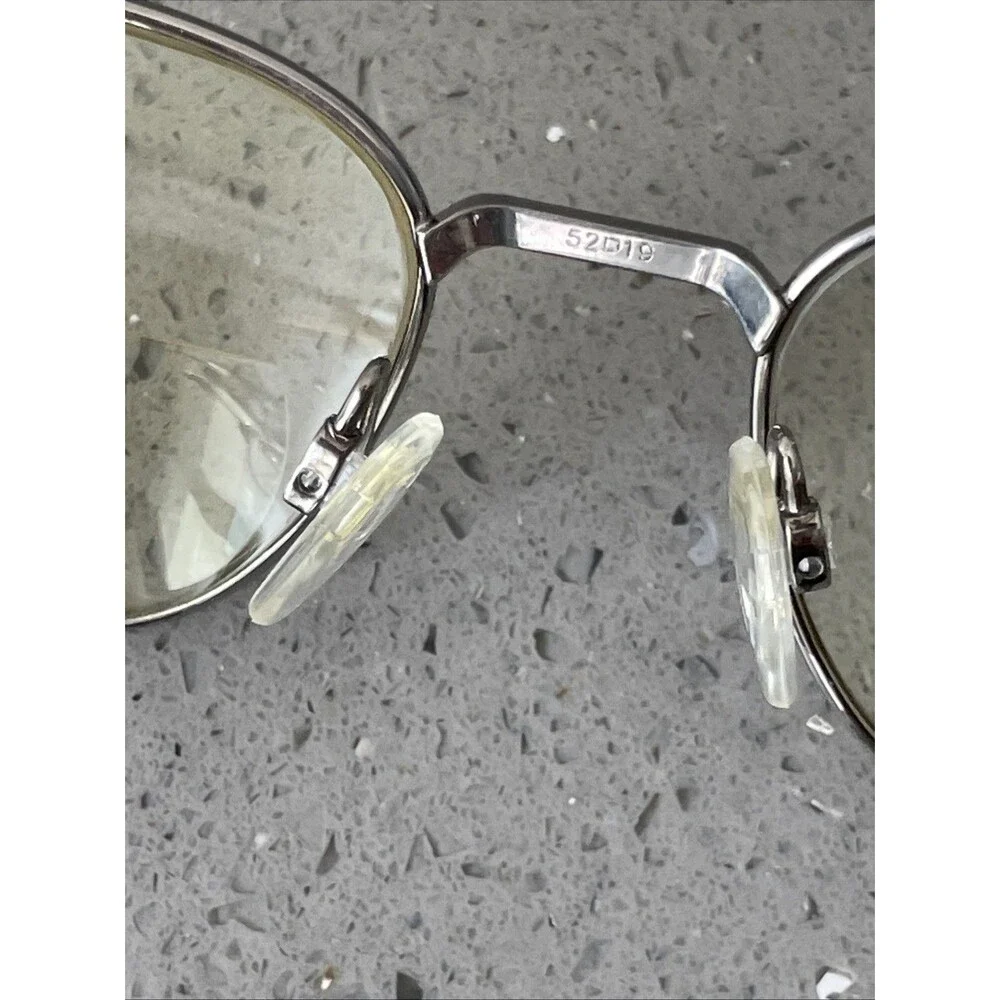 Luxottica titanium Eyeglasses Frames ONLY 1009 4014 52-19-135 silver full rim